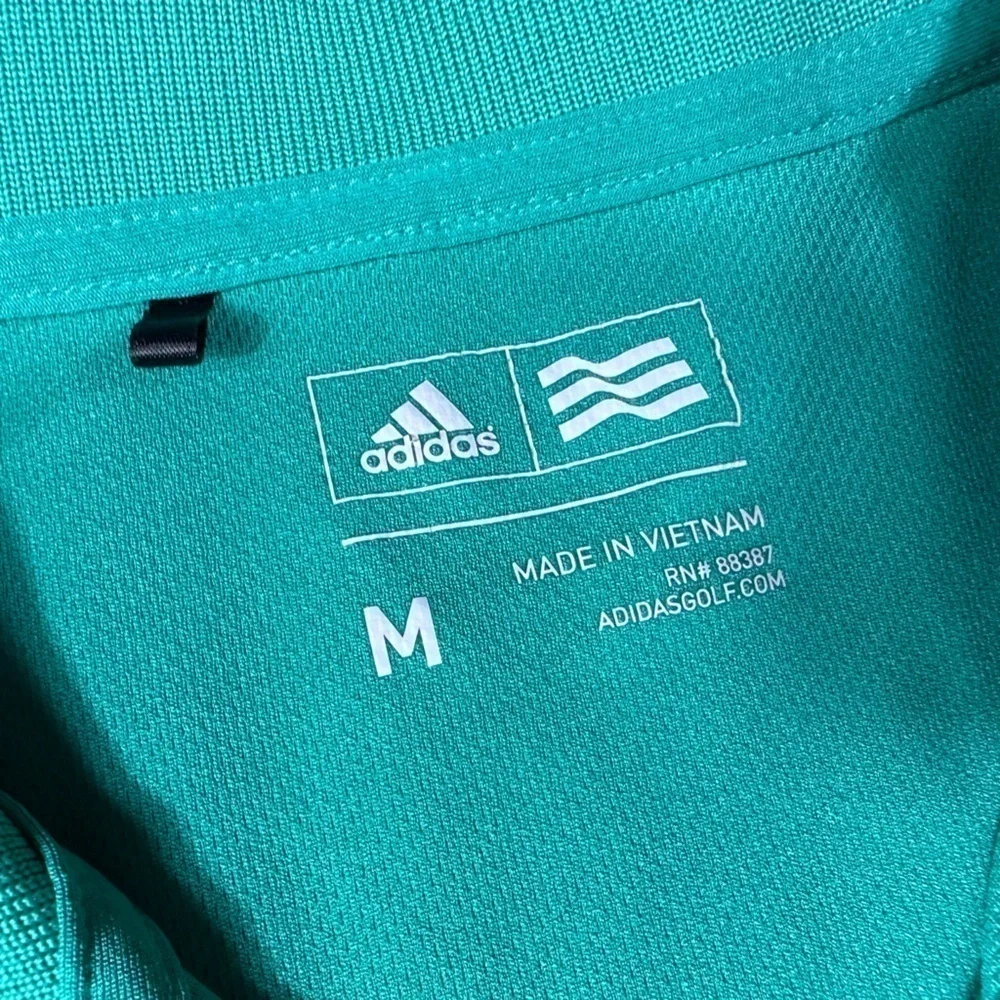 Adidas Men's Teal Short Sleeve Golf Polo Shirt Size Medium